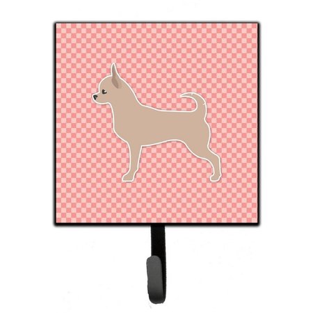 MICASA Chihuahua Checkerboard Pink Leash or Key Holder MI626923